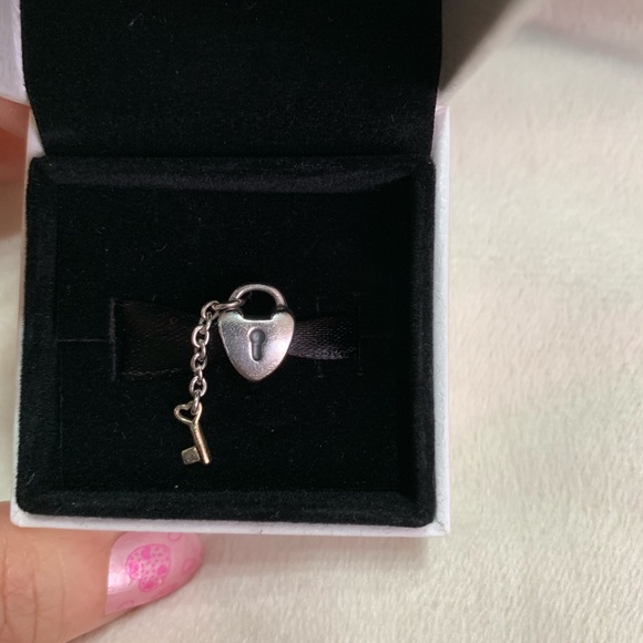 Pandora Key to My Heart two tone 14k charm box - Picture 2 of 5